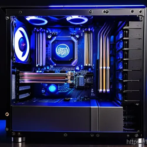 파워서플라이 선택 가이드 - **Prompt:** A highly detailed, futuristic cross-section of a high-performance gaming PC, showcasing ...